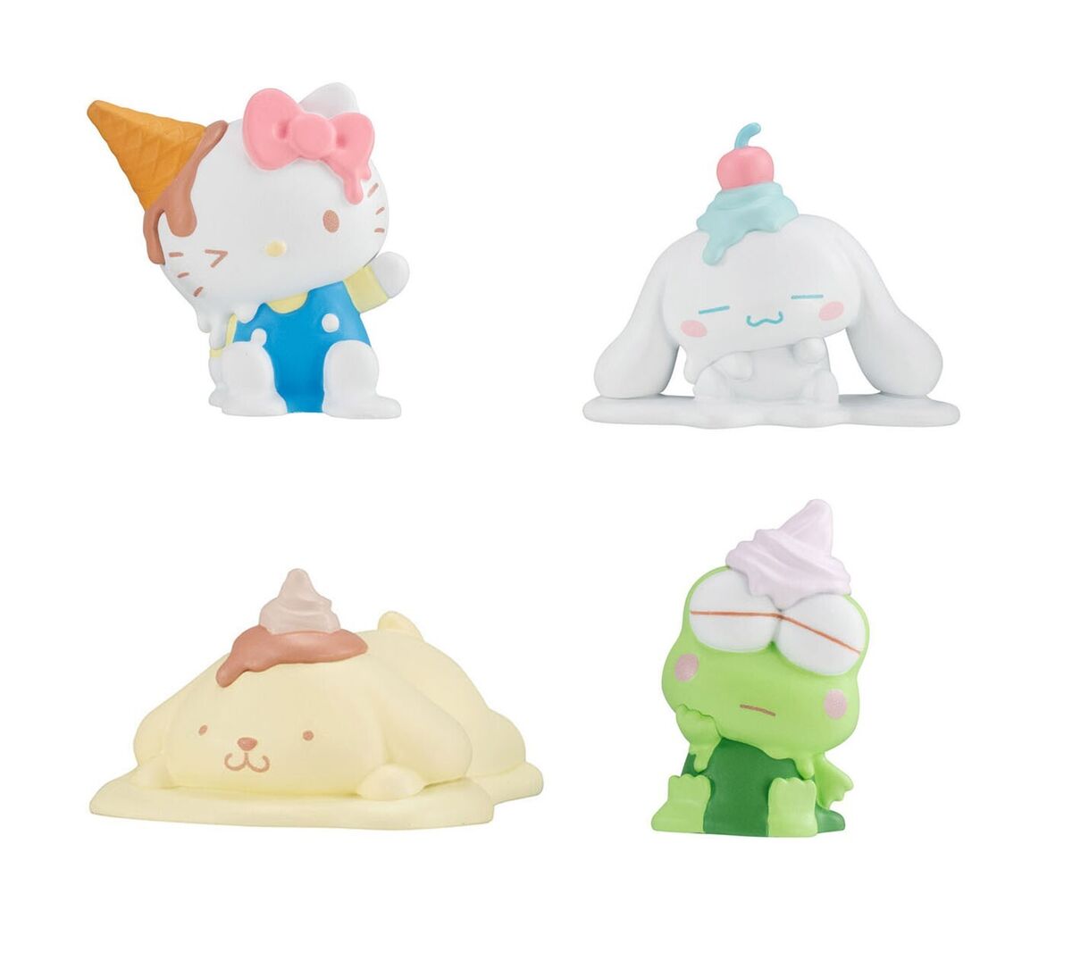 SANRIO CHARACTERS LIQUIFYING MASCOT Bandai Gashapon Toys set of 4