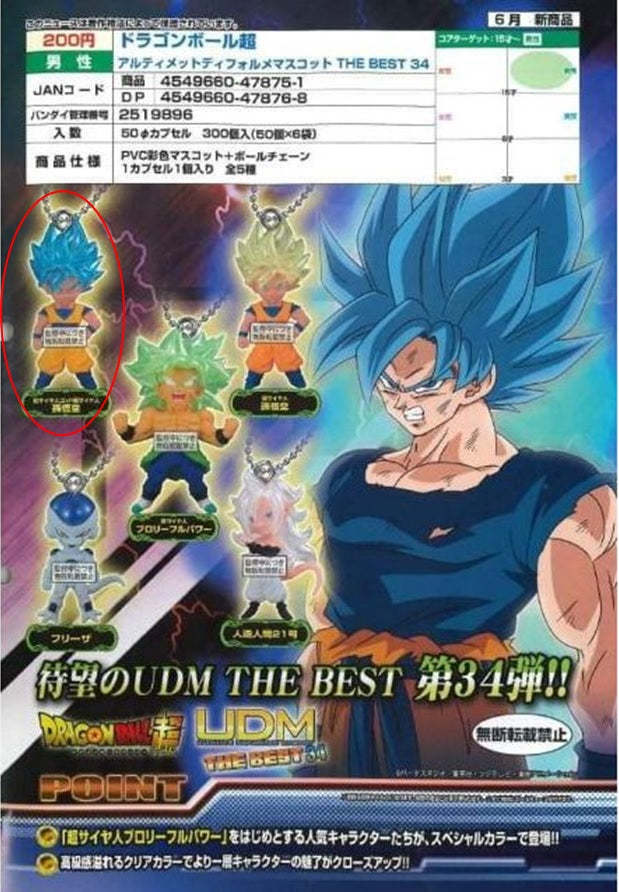 Dragon Ball UDM The Best 34 Keychain Swing Collection - SSGSS
