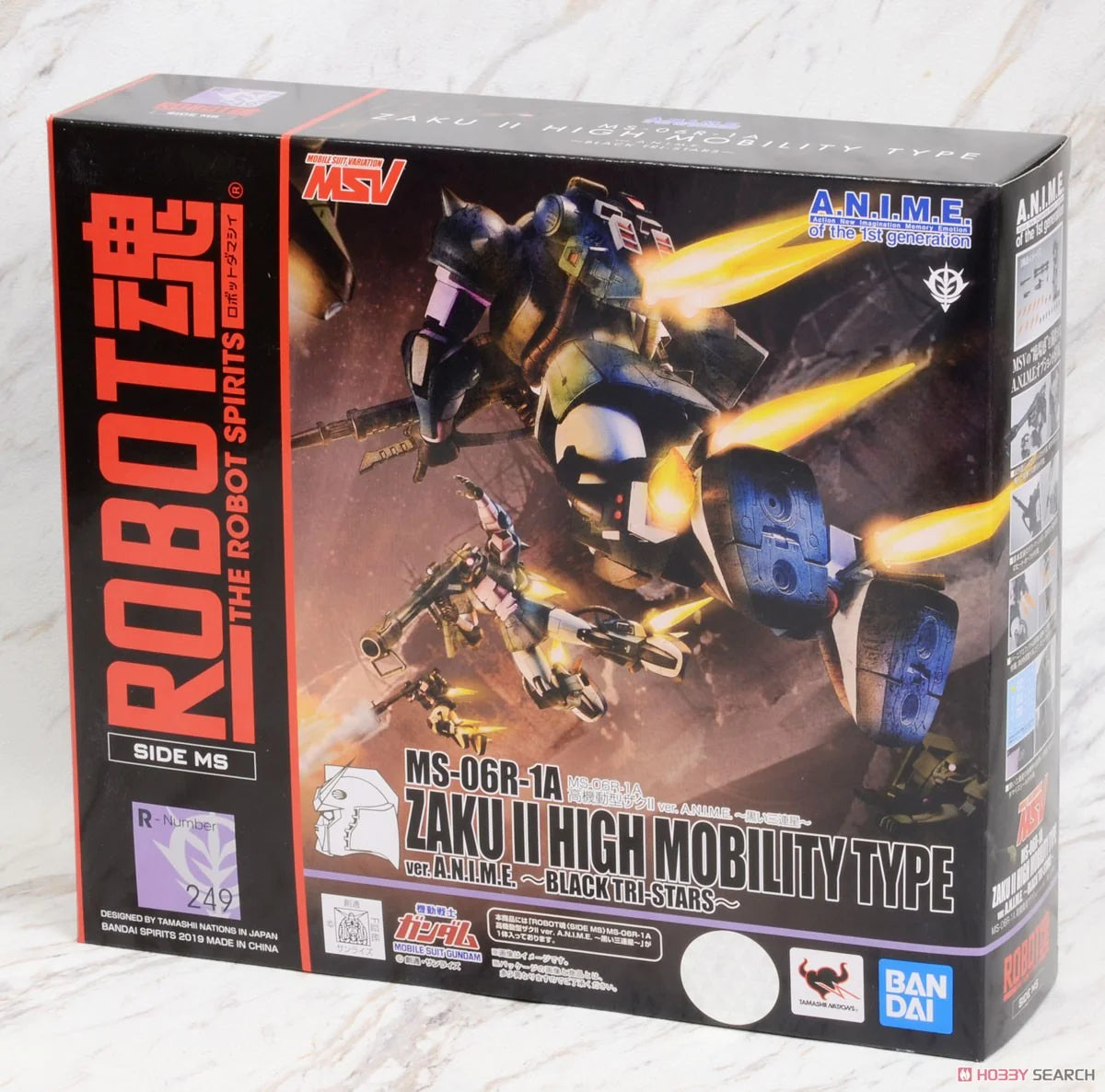 Bandai - THE ROBOT SPIRITS <SIDE MS> MS-06R-1A ZAKUⅡ High Mobility Type Black Tri Stars ver. A.N.I.M.E.
