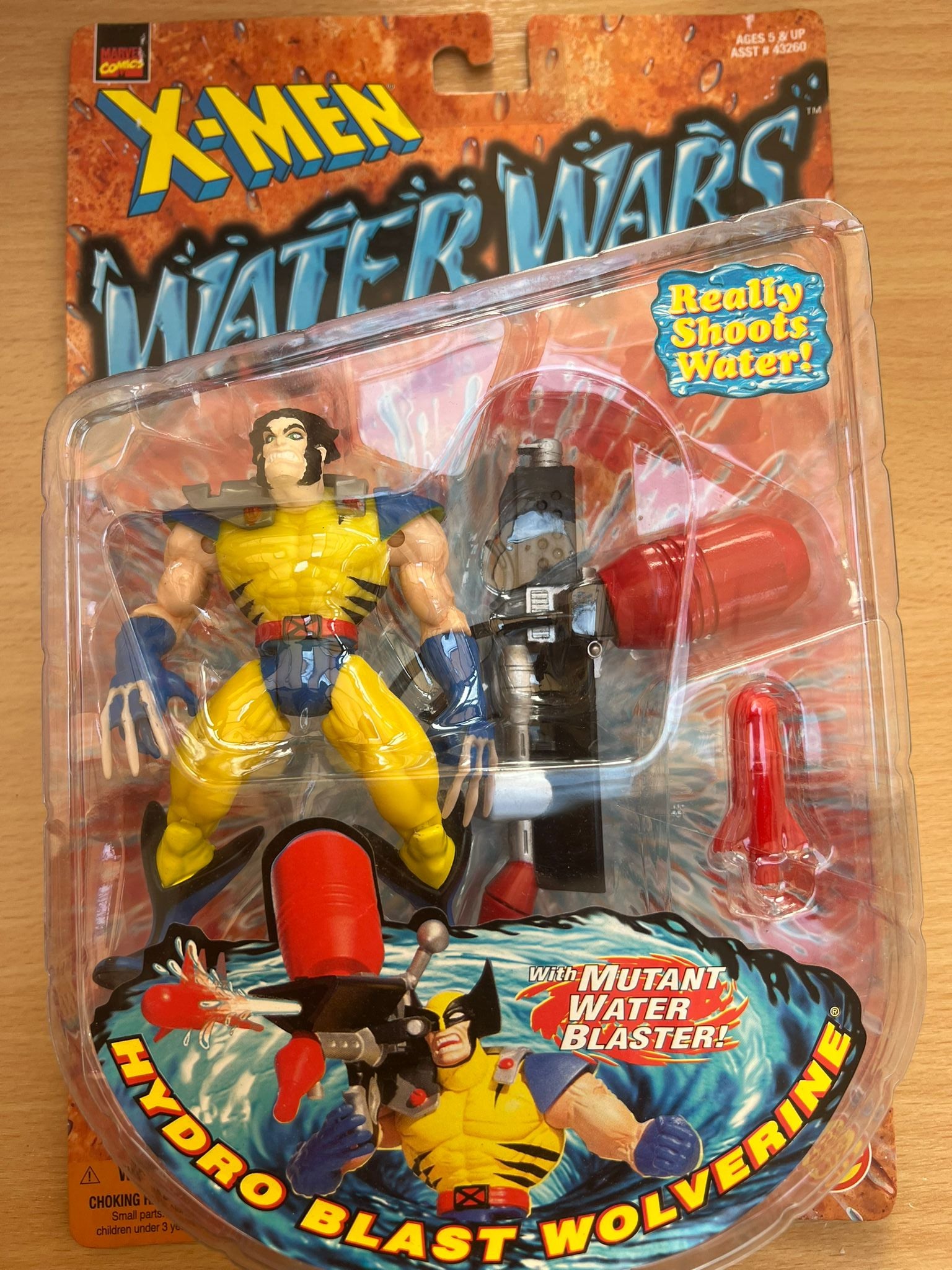 Marvel X-Men Water Wars Hydro Blast Wolverine Unmasked By Toy Biz (MOC) Logan