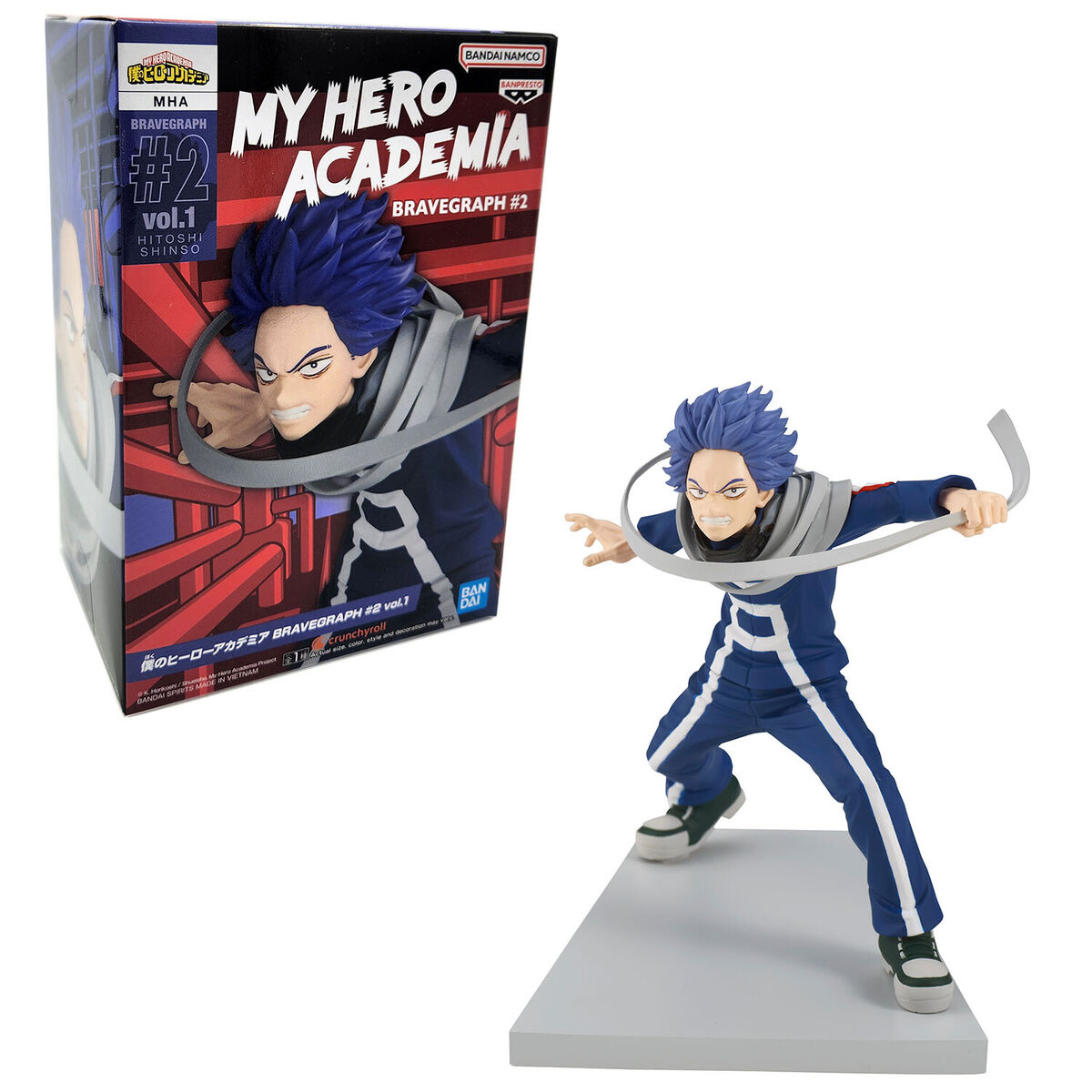 BANPRESTO My Hero Academia Bravegraph Hitoshi Shinso figure 12cm