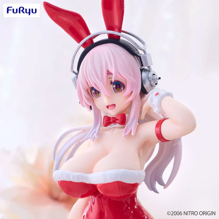 Furyu Super Sonico BiCute Bunnies PVC Statue Red Color Ver. 30cm