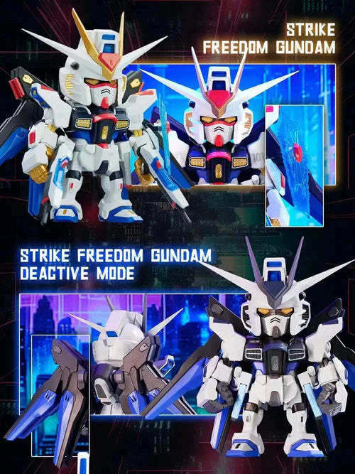 QMSV Mini Strike Freedom Gundam and Infinite Justice Gundam