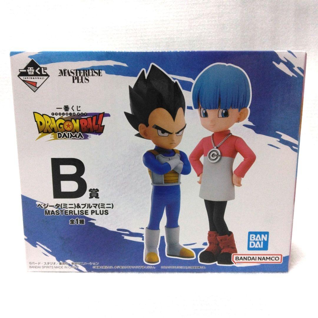 Dragon Ball DAIMA B Prize box showing Vegeta Mini and Bulma Mini figures