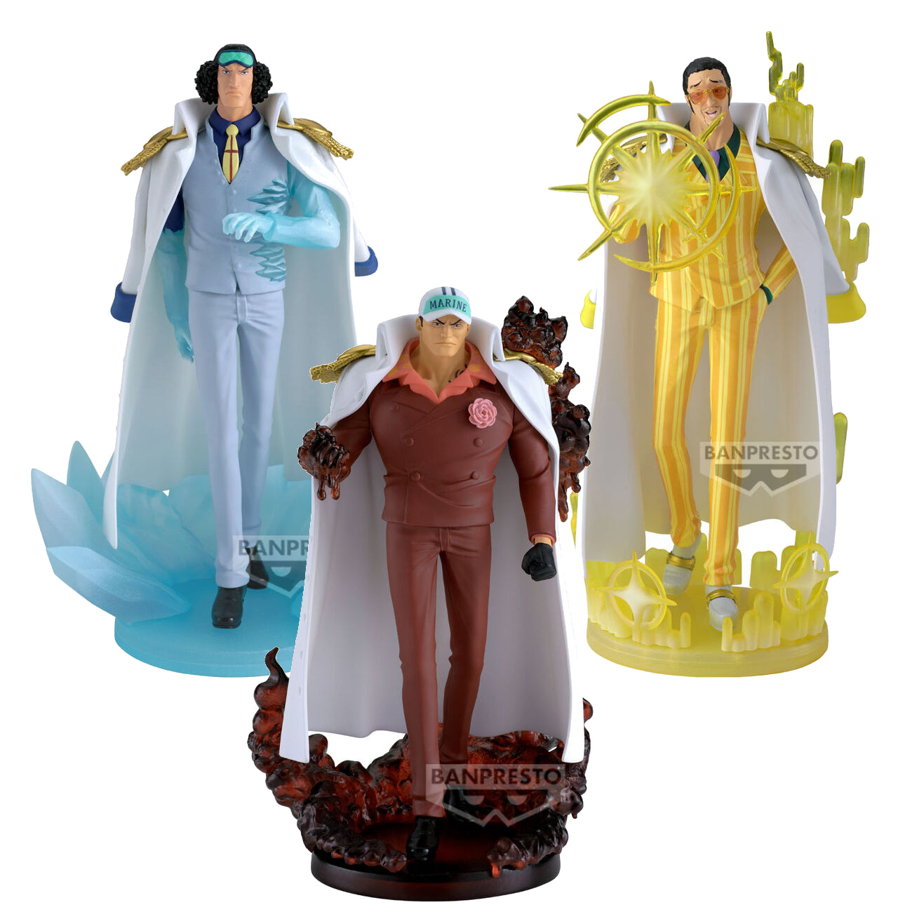 One Piece The Departure Logia - Kuzan - Sakazuki - Borsalino (Set of 3) 18-19cm
