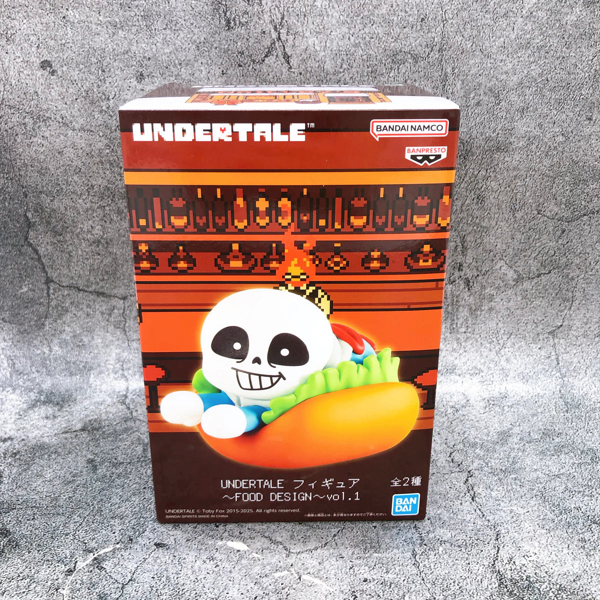 BANPRESTO UNDERTALE Sans Hot Dog Figure FOOD DESIGN vol.1 11cm
