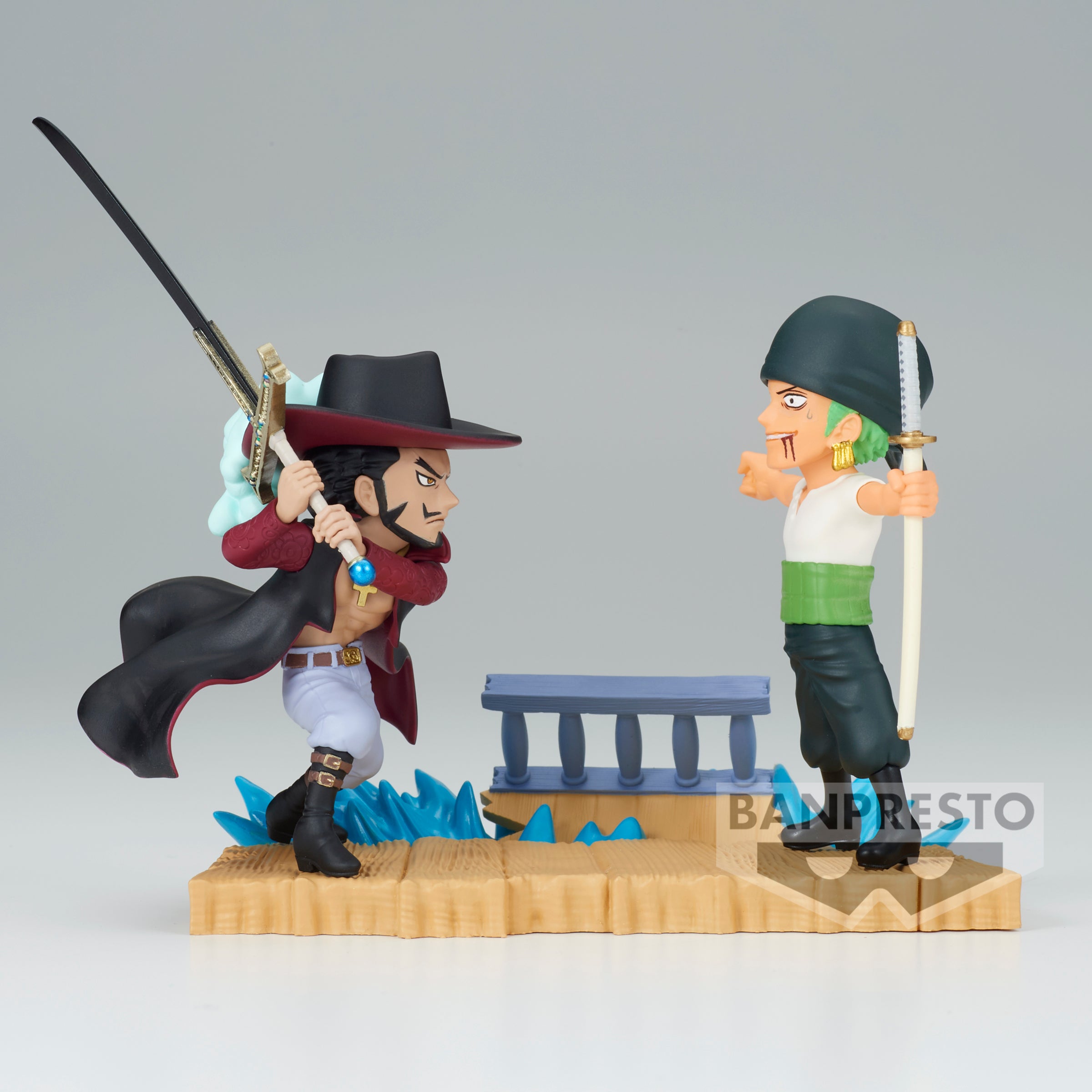 ONE PIECE WORLD COLLECTABLE FIGURE LOG STORIES-RORONOA ZORO VS DRACULE.MIHAWK-