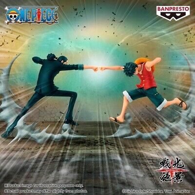 Banpresto - ONE PIECE SENKOZEKKEI-MONKEY.D.LUFFY & Rob Lucci (Set of 2) 10cm