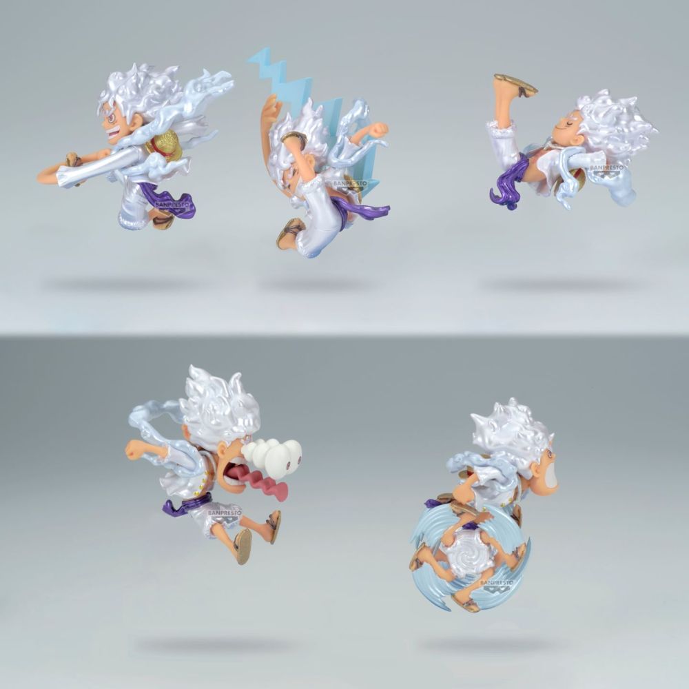 One Piece Monkey D Luffy Gear 5 World Collectable figure 7cm (Set of 5)