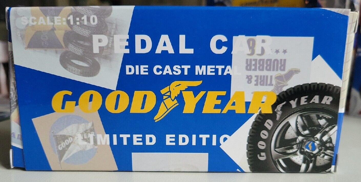 Good Year Pedal Car, 1:10 scale Diecast Metal Nib W/crate Load