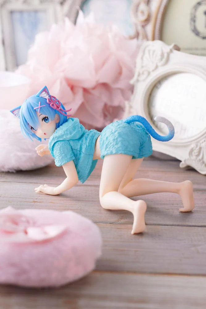 Taito Re:Zero Starting Life in Another World Rem Cat room wear ver. Desktop Cute Figure 13cm