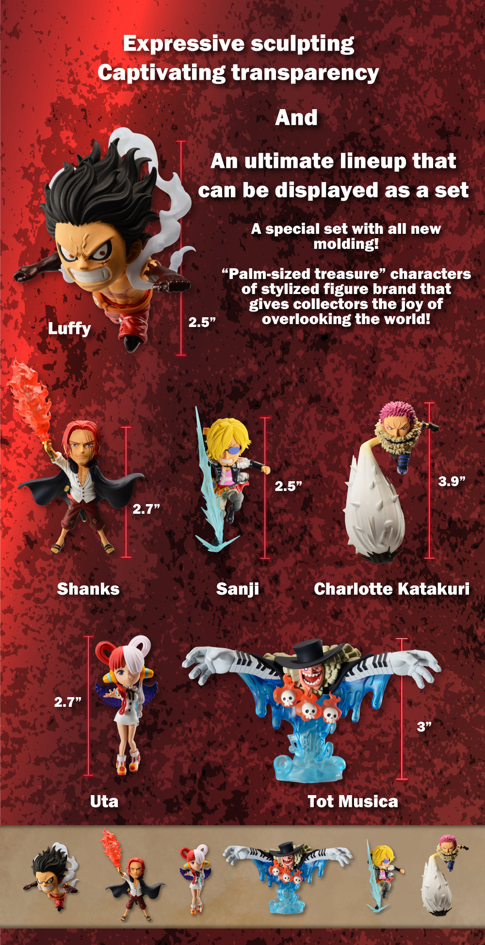 Banpresto - 『ONE PIECE FILM RED』WORLD COLLECTABLE FIGURE PREMIUM VOL.2