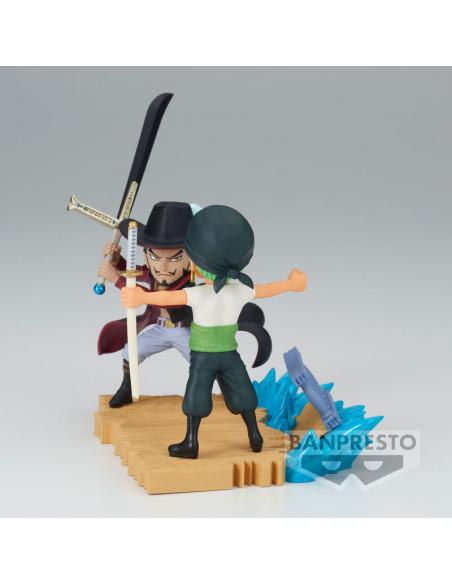 Banpresto - ONE PIECE WORLD COLLECTABLE FIGURE LOG STORIES-RORONOA ZORO VS DRACULE.MIHAWK-