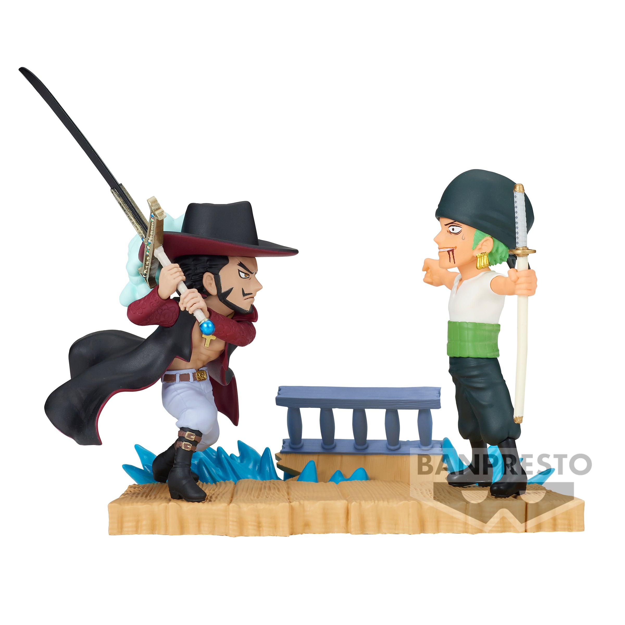 ONE PIECE WORLD COLLECTABLE FIGURE LOG STORIES-RORONOA ZORO VS DRACULE.MIHAWK-