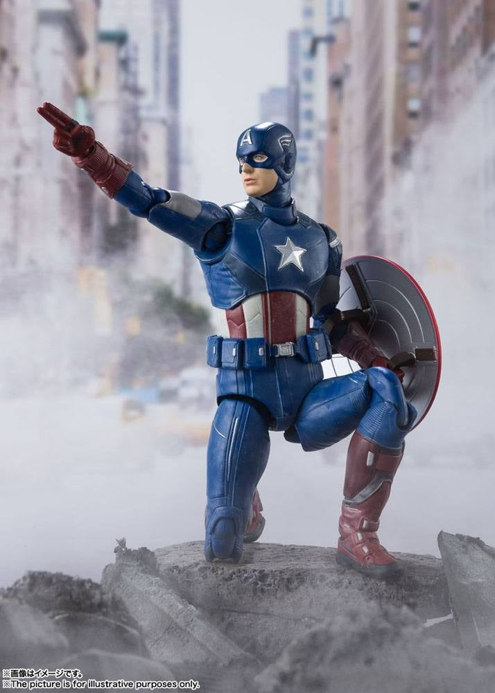 Figura Captain America - Battle Of New York - Infinity Saga - S.H.Figuarts - Bandai