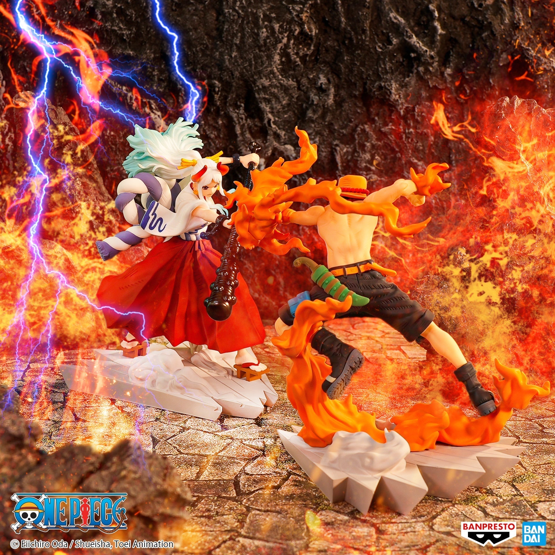 One Piece Senkozekkei Yamato Figure BATTLE VS ACE