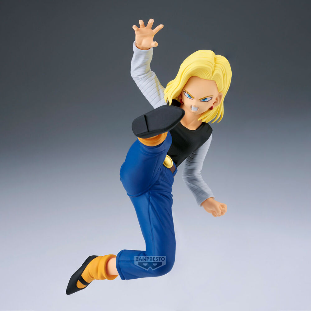BANPRESTO Dragon Ball Z Match Makers Mighty Mask & Android 18 & Mr. Satan figure 13cm & 11-8cm Set of 2)