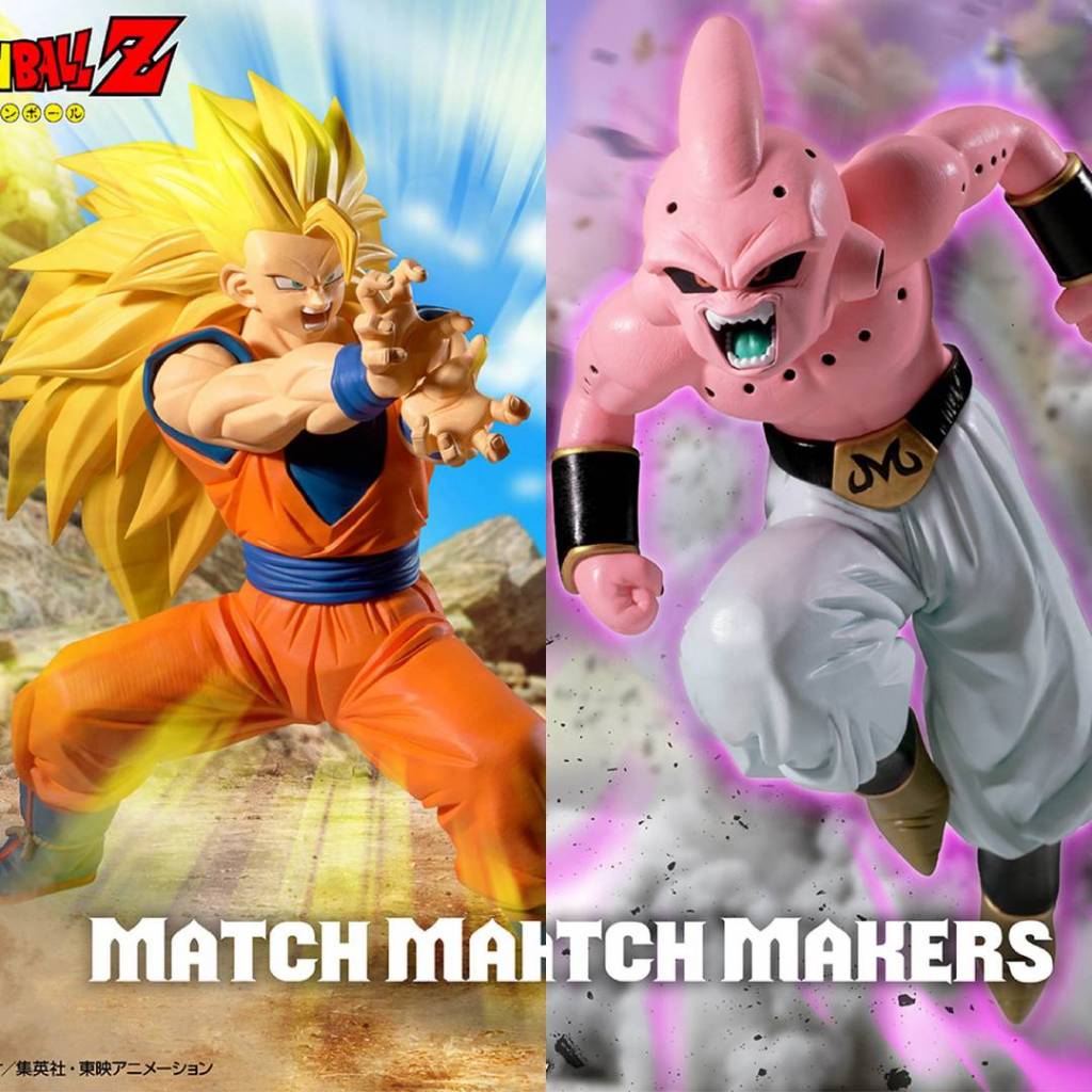 Dragon Ball Z Match Makers Super Saiyan 3 Son Goku vs Majin Buu Pure figure 16cm - 17cm(Set of 2)