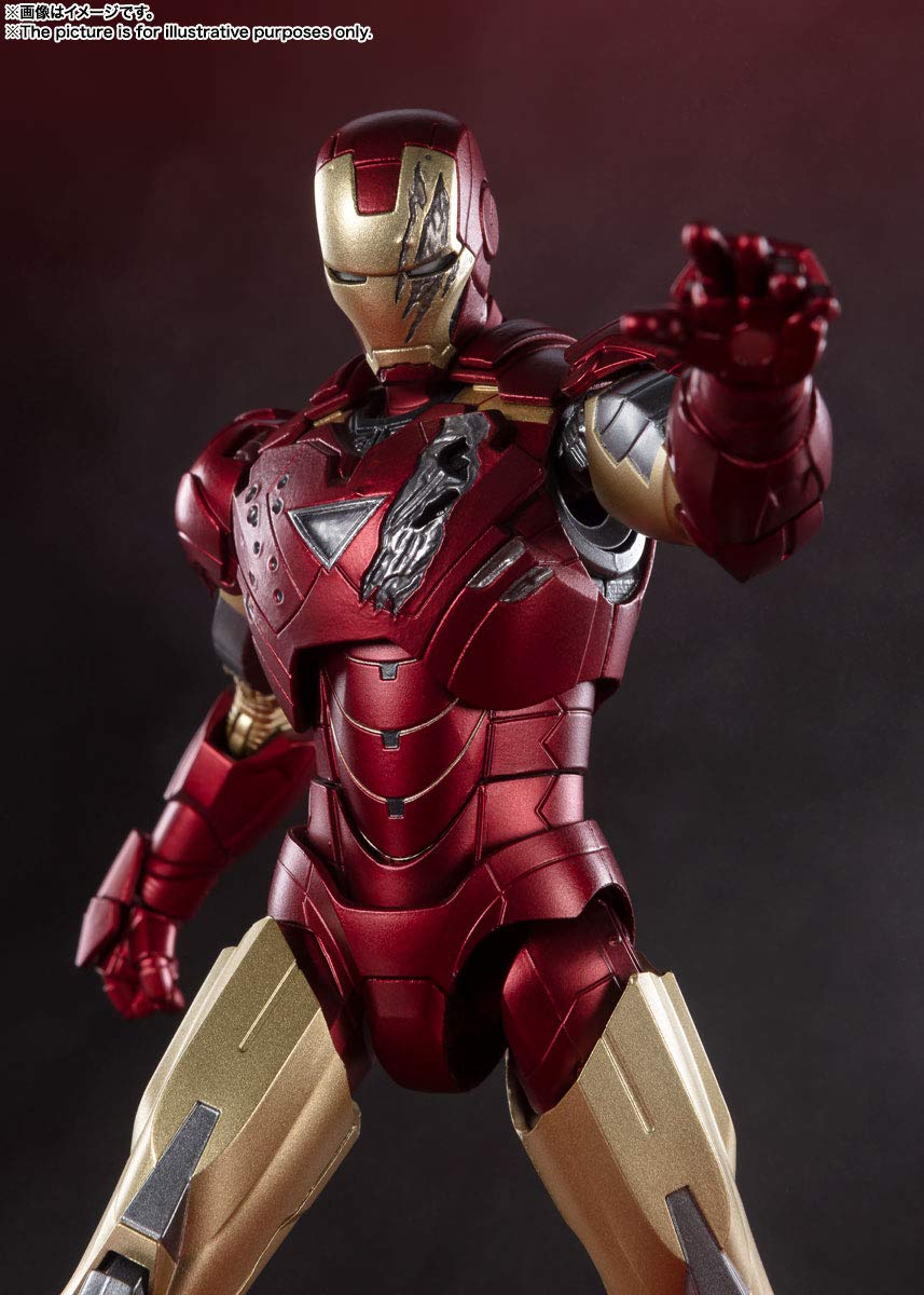 Bandai S.H. Figuarts Iron Man Mark VI Battle Damage Edition Figure (Avengers)