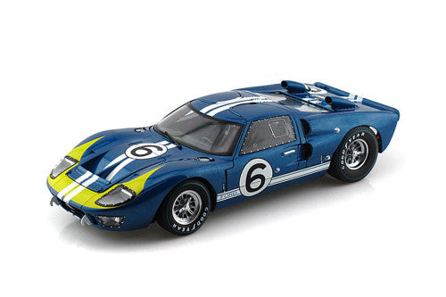 1966 FORD GT40 LEMANS #6 24HR 1/18 SCALE DIECAST CAR MODEL BY SHELBY COLLECTIBLES SC416