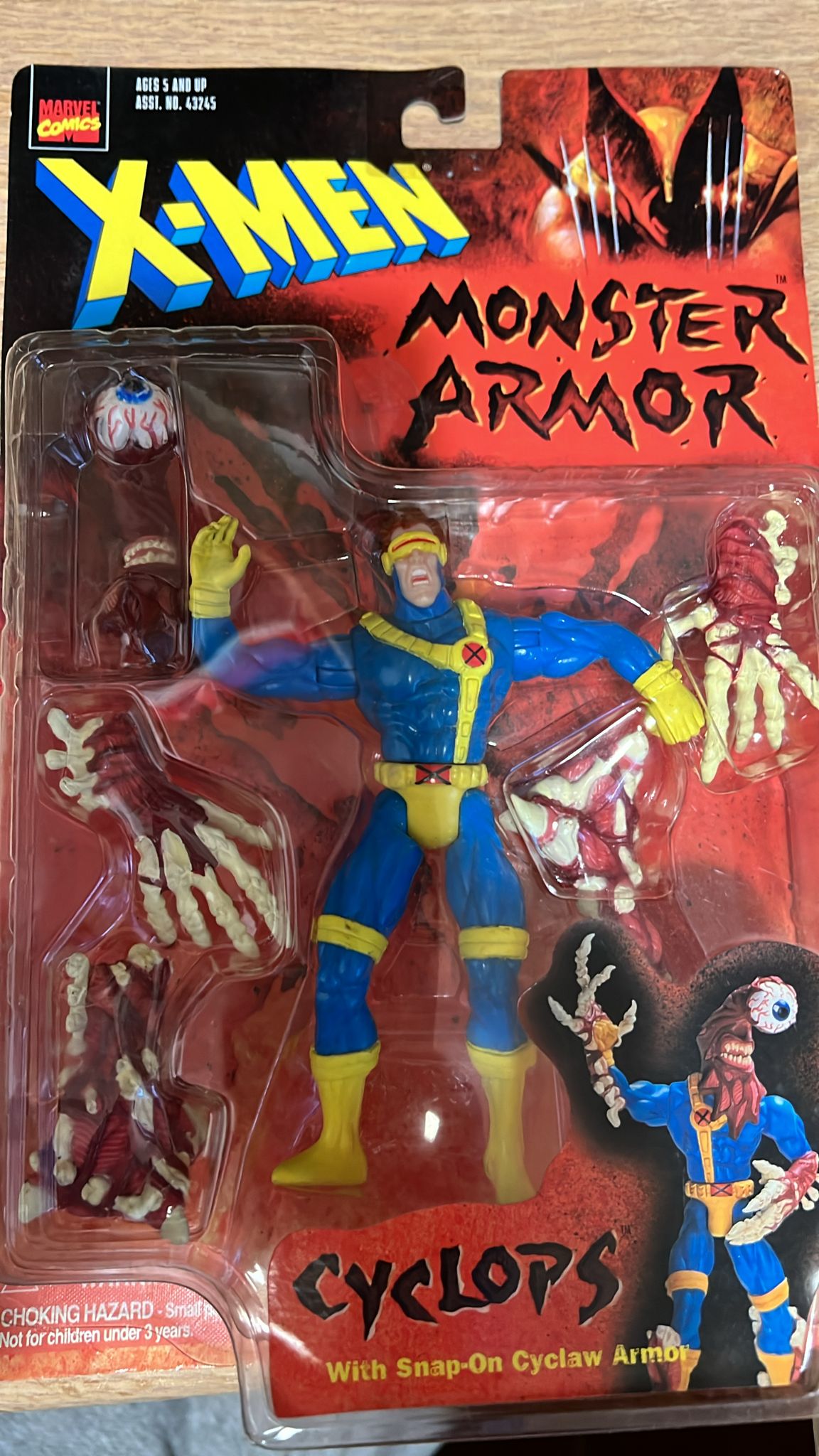 Cyclops - Classic 1997 Marvel X-Men Monster Armor Action Figure - Toy Biz
