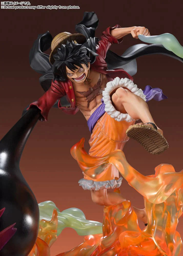 monkey d luffy red roc battle scene figure