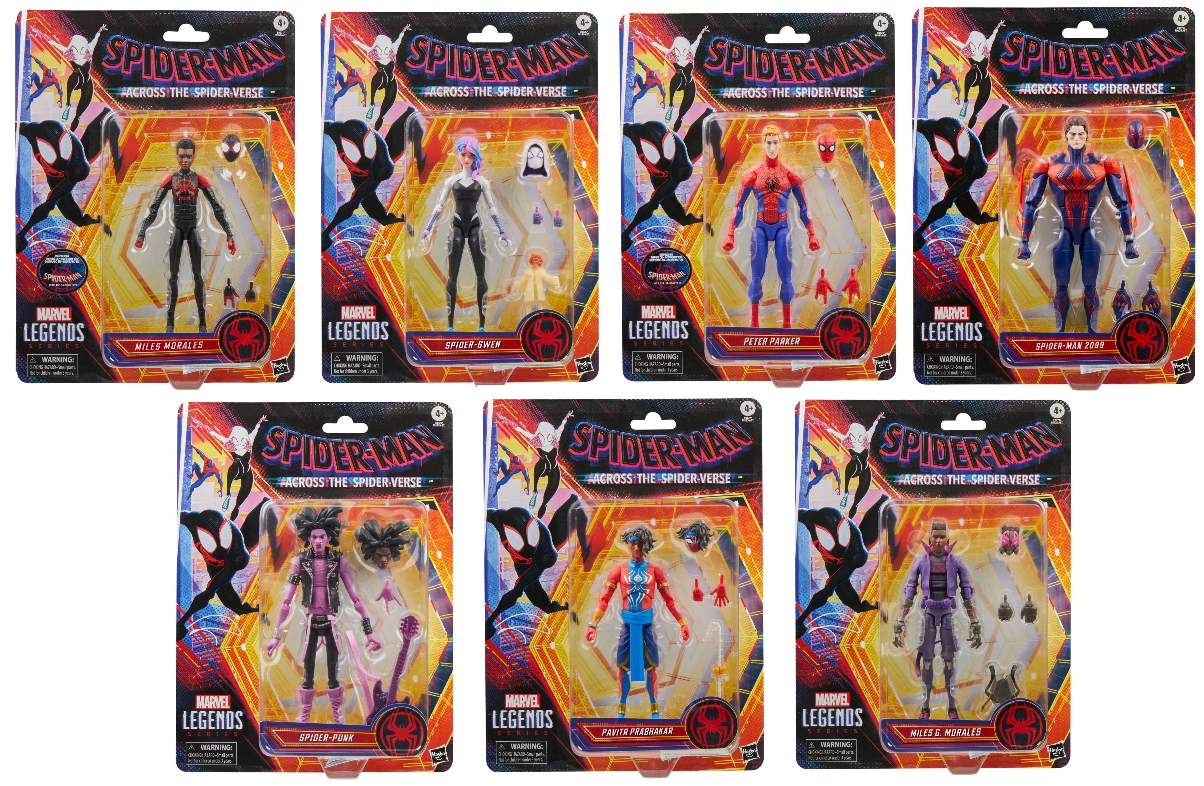 Spider-Man Across the Spider-Verse Marvel Legends Wave 2 Set of 7